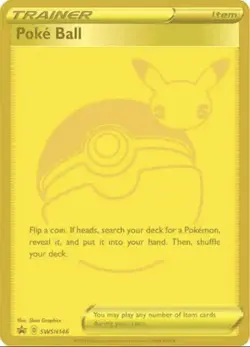 SEALED Pokemon Card Poke Ball SWSH146 Gold Celebrations 25th Anniversary - Image 1