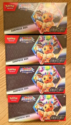 Pokemon TCG Prismatic Evolutions Surprise Box Factory Sealed New LOT OF 4 - Image 1