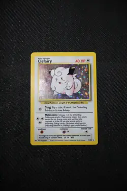 Clefairy Base Set 5/102 Holo Rare HOLO Pokemon (Scratched) - Image 1