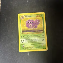 Pokemon WOTC Weezing 45/62 Fossil Set UNLIMITED Uncommon D21 - Image 1