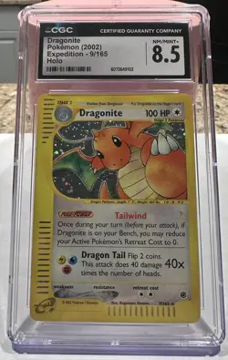 Pokemon Dragonite Expedition Holo Rare #9 CGC 8.5 - Image 1