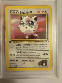 2000 Pokemon - 1st Edition Erika’s Jigglypuff Gym Challenge 69/132 - PSA 9 Mint! - Image 3