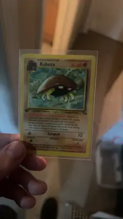 Pokemon TCG Kabuto Fossil 1st Edition Good Condition 50/62 - Image 1