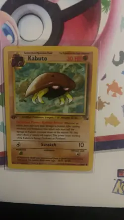 Pokemon TCG Kabuto Fossil 1st Edition Good Condition 50/62 - Image 2