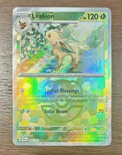 Pokemon TCG SV-Prismatic Evolutions Leafeon #5/131 Rare Master Ball - Image 1
