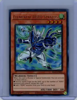 Yugioh BLC1-EN022 Elemental HERO Stratos (Alternate Art) Near Mint or Better - Image 1