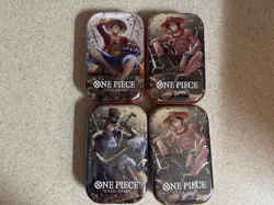 One Piece Card TCG Vol 2 Mini Tin - 4x Tins - (TS-O2, OP-13) Brand New / Sealed - Image 1