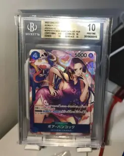 2022 One Piece TCG Japanese Boa Hancock OP01-078 SR Romance BGS 10 Pristine YO14 - Image 1