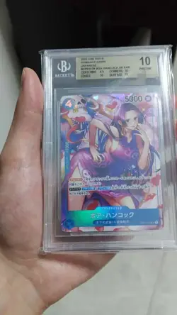2022 One Piece TCG Japanese Boa Hancock OP01-078 SR Romance BGS 10 Pristine YO14 - Image 2