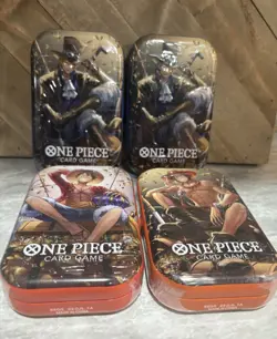 Lot of (4) - One Piece Tin Pack Set Vol 2 | OP-13 Factory Sealed Fast Shipping - Image 1