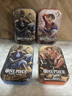 Lot of (4) - One Piece Tin Pack Set Vol 2 | OP-13 Factory Sealed Fast Shipping - Image 1
