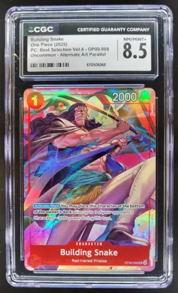 2025 ONE PIECE CCG BUILDING SNAKE ALTERNATE ART OP09-008 CGC 10 A PT - Image 1