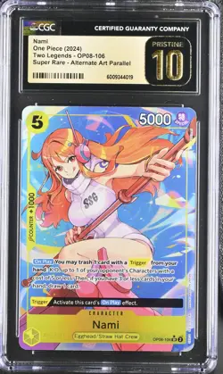 One Piece CCG Nami #OP08-106 English CGC 10 - Image 1