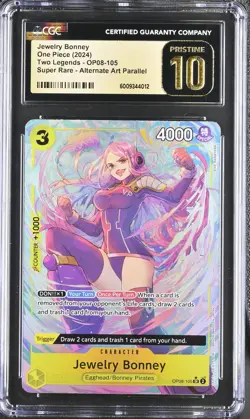 One Piece CCG Jewelry Bonney #OP08-105 English CGC 10 - Image 1