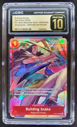 2025 ONE PIECE CCG BUILDING SNAKE ALTERNATE ART OP09-008 CGC 10 PRISTINE A PT - Image 1
