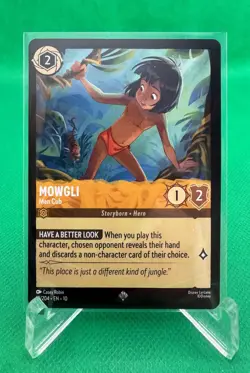 Disney Lorcana TCG Whispers in the Well Mowgli Man Cub 19/204 Super Rare - Image 1