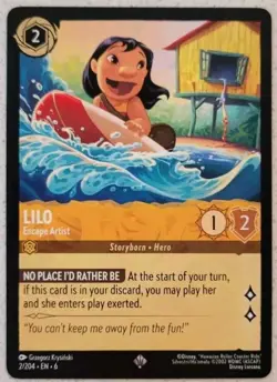 Disney Lorcana Azurite Sea - Lilo - Escape Artist | 2/204 | NM | Super Rare - Image 1