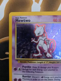 Pokemon Mewtwo TCG Base Set Holo Unlimited Rare Card 10/102 - Image 2