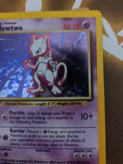 Pokemon Mewtwo TCG Base Set Holo Unlimited Rare Card 10/102 - Image 5