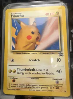 Pokemon Card - Pikachu (SNAP) #26 WoTC Black Star Promo - Image 1
