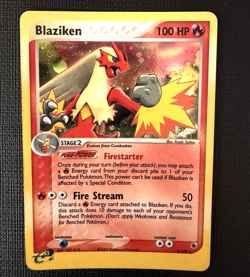 Blaziken #3/109 Pokemon Ex Ruby & Sapphire Holo Card Card LP Nintendo E-Reader - Image 1