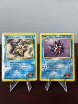 Pokemon Cards: Misty's Starmie 56/132 & Misty's Staryu 90/132 Gym Heroes Rare! - Image 1