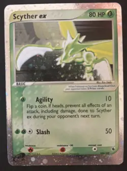Scyther ex 102/109 EX Ruby & Sapphire Holo Rare Pokemon TCG English Card eReader - Image 1