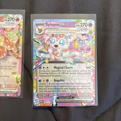 Pokemon Card Lot 4 English IR NM Prismatic Umbreon Sylveon Vaporean Flareon - Image 2