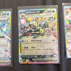 Pokemon Card Lot 4 English IR NM Prismatic Umbreon Sylveon Vaporean Flareon - Image 4