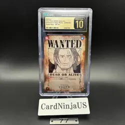 CGC PRISTINE 10 Shanks OP09-004 Wanted Emperors in the New World ONE PIECE Card - Image 1