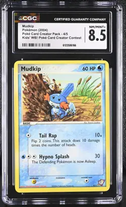 CGC 8.5 Mudkip 2004 Kids' WB! Poke Card Creator Contest 4/5 Pokemon Card - Image 1
