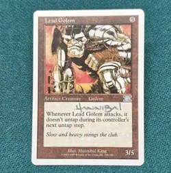UNPLAYED SIGNED MTG Magic Lead Golem 6TH Sixth NM HANNIBAL KING EDH CUBE - Image 1