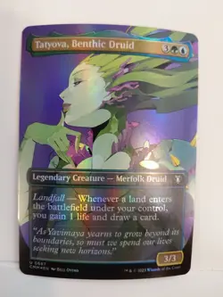 Tatyova Benthic Druid 687 MTG CMM 2023 Mint - 9.0 + Borderless Non Foil - Image 1