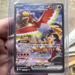 2025 Pokemon Destined Rivals Ethan's Ho-Oh EX Secret Rare 230/182 - Image 1