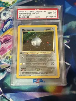 PSA 10 - Pokemon Magnemite First Edition Neo Discovery Set #7 Holo - Image 1