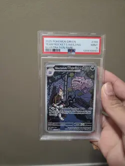 2025 POKEMON DESTINED RIVALS ILLUSTRATION RARE #199 TEAM ROCKET'S WEEZING PSA 9 - Image 2
