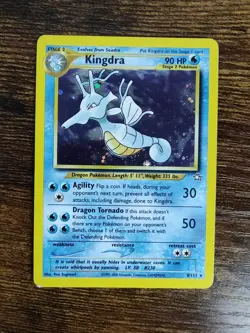 Kingdra 8/111 Holo Rare Neo Genesis Pokemon NM - Image 2