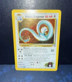 Pokemon TCG Erika's Dragonair Gym Heroes 4/132 Holo Unlimited Rare Half Swirl LP - Image 4