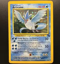 Articuno 2/62 Pokemon Fossil Holo Lightly Played LP - Image 2