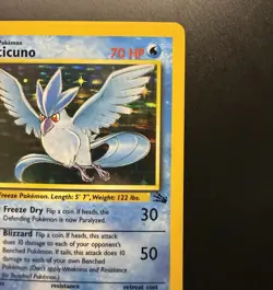 Articuno 2/62 Pokemon Fossil Holo Lightly Played LP - Image 3