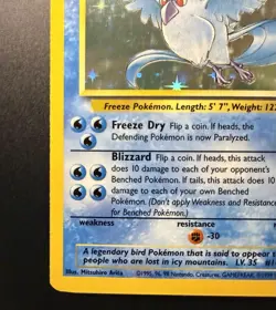 Articuno 2/62 Pokemon Fossil Holo Lightly Played LP - Image 5