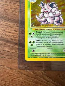 NM Pokemon TCG Nidoking Base Set 2 11/102 Holo 1999-2000 Wizards Stomp Swirl - Image 4