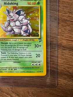 NM Pokemon TCG Nidoking Base Set 2 11/102 Holo 1999-2000 Wizards Stomp Swirl - Image 5