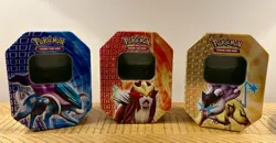 Vintage Pokemon Tins Lot Suicune Entei Raikou HeartGold SoulSilver (Empty) - Image 1