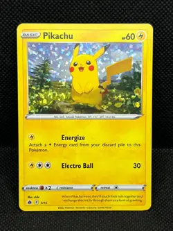 Pokemon TCG Pikachu 7/15 McDonald’s 2022 Holo Promo - Image 1
