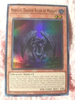 Yu-gi-oh! Nebulus, Dragon Ruler of Mishaps Ultra Rare ALIN-EN019 1st Edition - Image 1