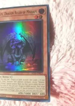 Yu-gi-oh! Nebulus, Dragon Ruler of Mishaps Ultra Rare ALIN-EN019 1st Edition - Image 3