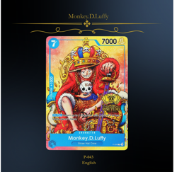MONKEY D LUFFY | PROMO | P-043 | ENGLISH | 2nd Year Anniversary Sealed One Piece - Image 3