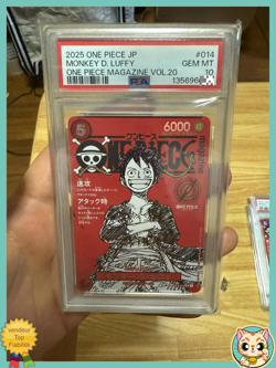 PSA 10 Monkey D Luffy ST21-014 ONE PIECE Magazine Promo 2025 Jump Japonais - Image 3