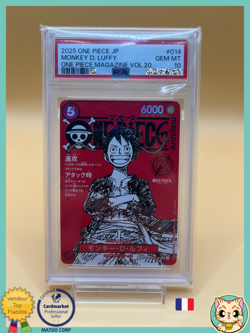 PSA 10 Monkey D Luffy ST21-014 ONE PIECE Magazine Promo 2025 Jump Japonais - Image 4